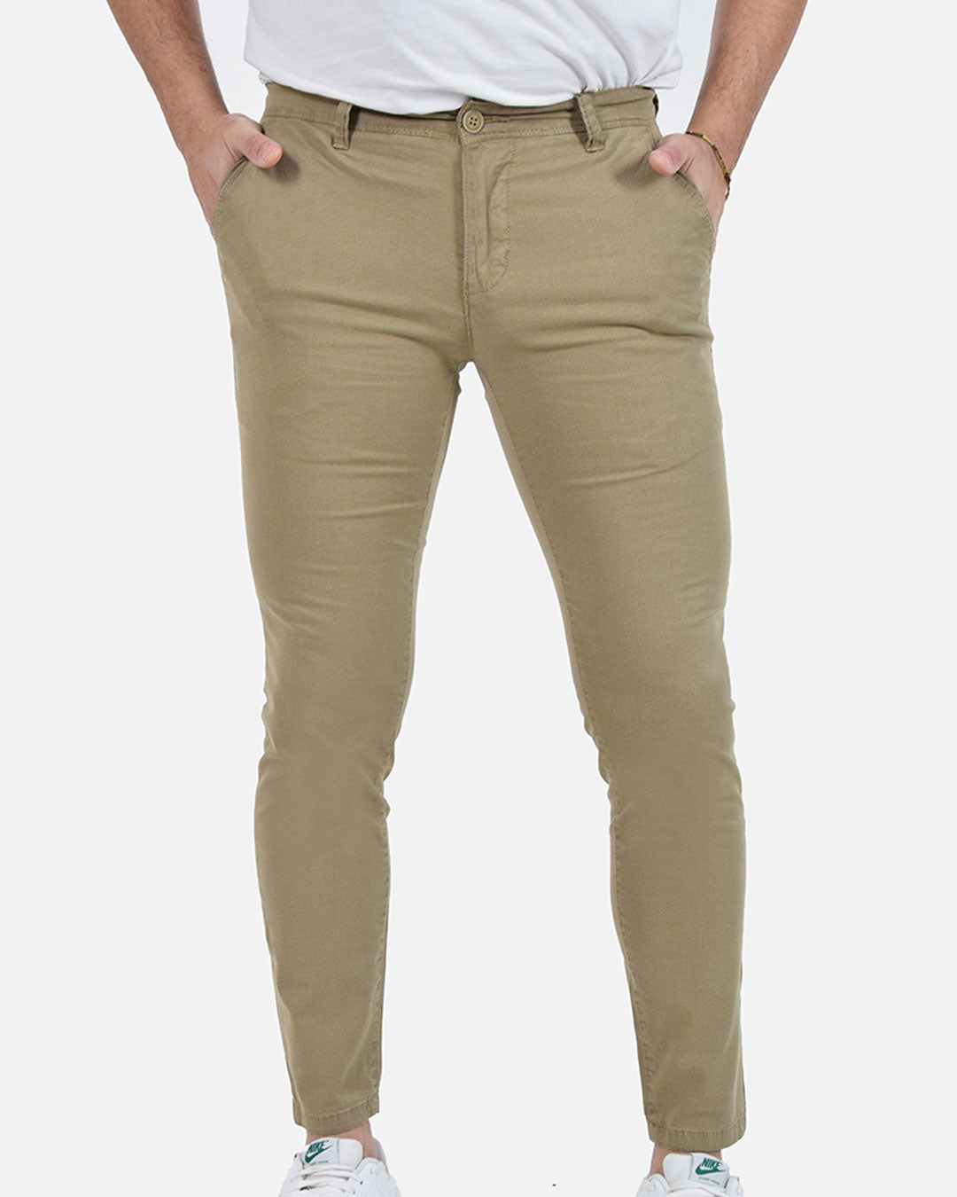 Pantaloni skinny capri microfantasia