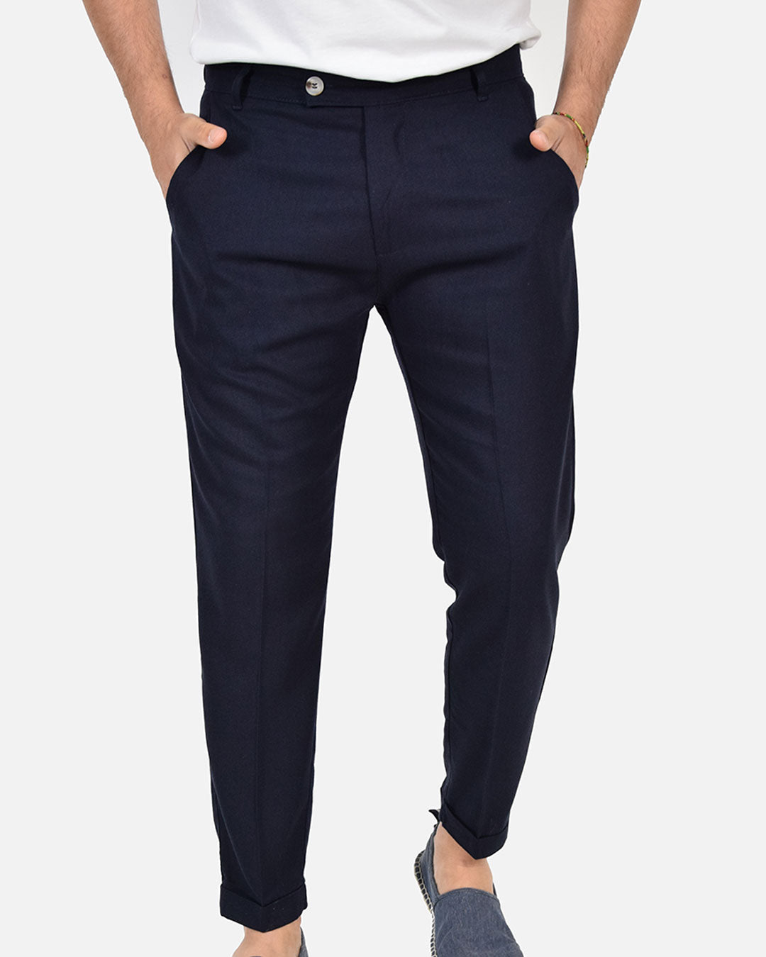 Pantaloni capri in lino