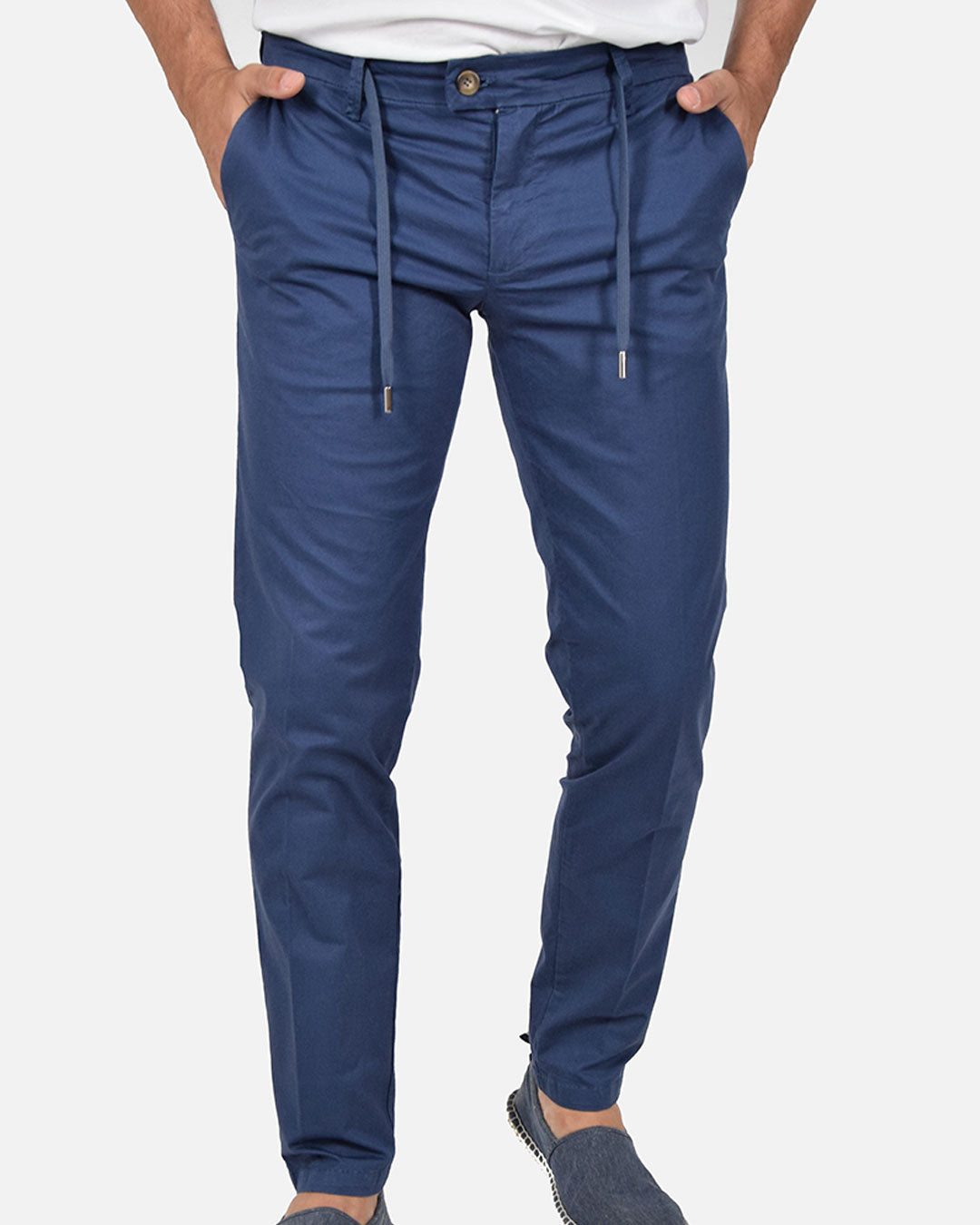 Pantaloni chino in cotone elasticizzato