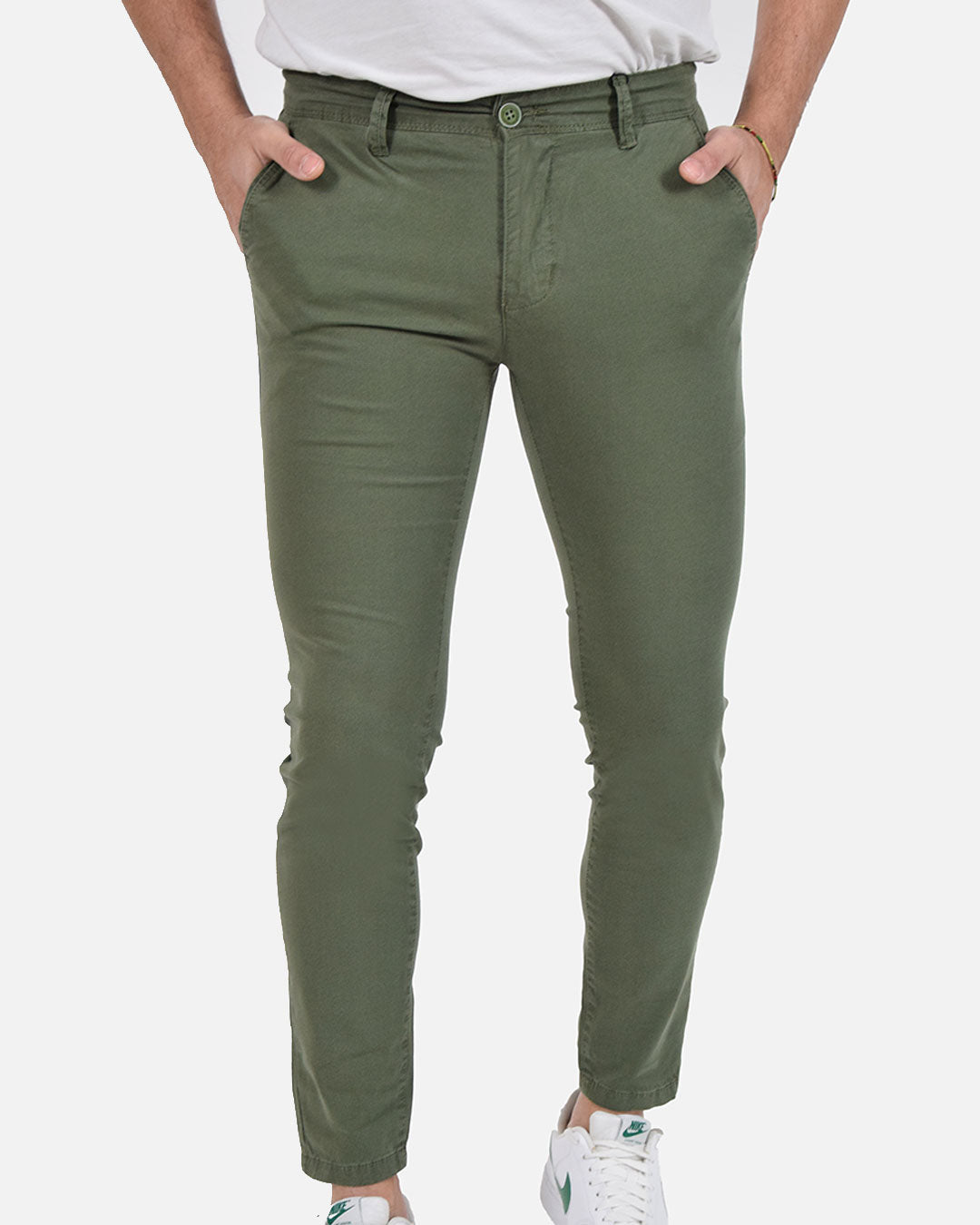 Pantaloni skinny capri microfantasia