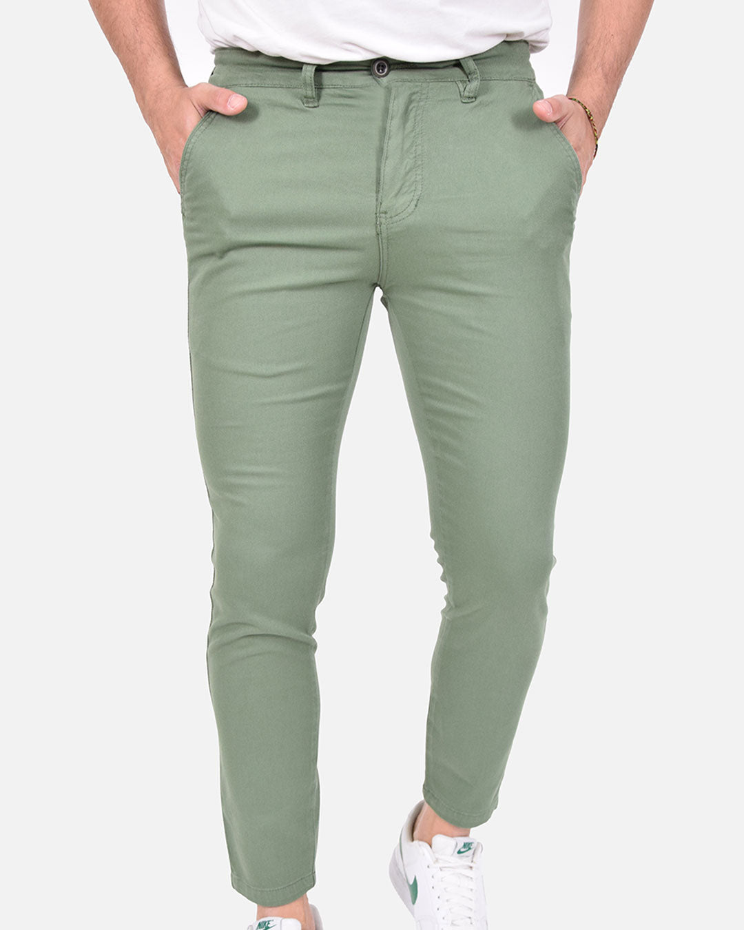 Pantaloni skinny capri in piquet