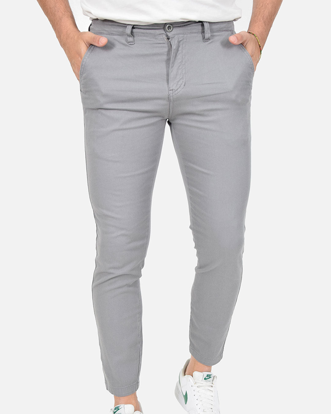 Pantaloni skinny capri in piquet
