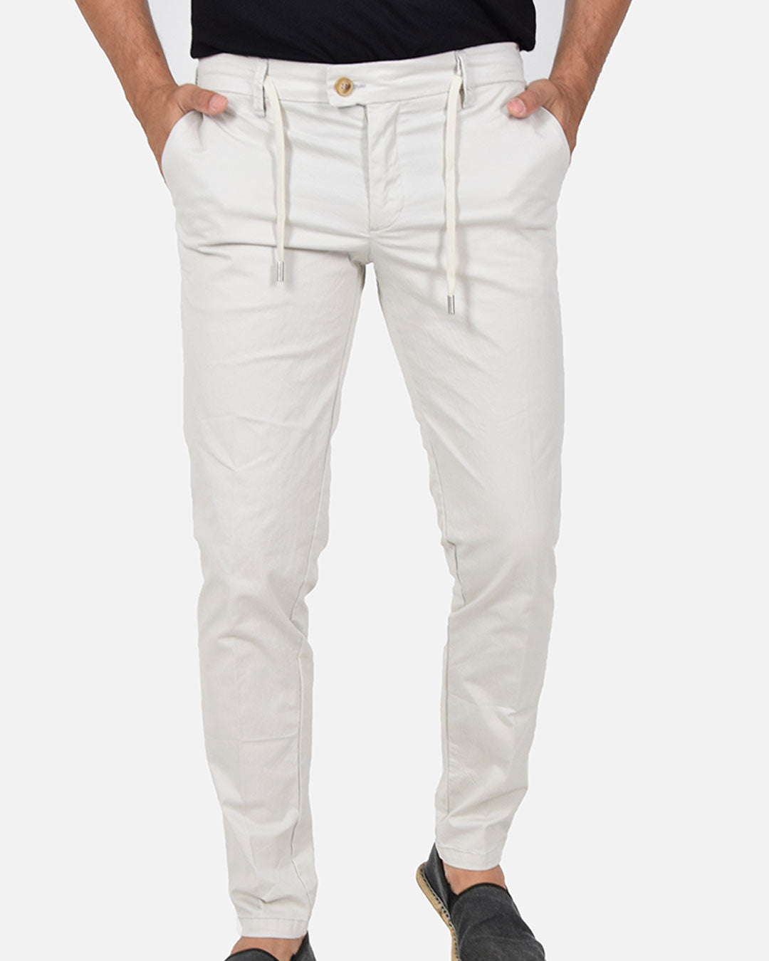 Pantaloni chino in cotone elasticizzato