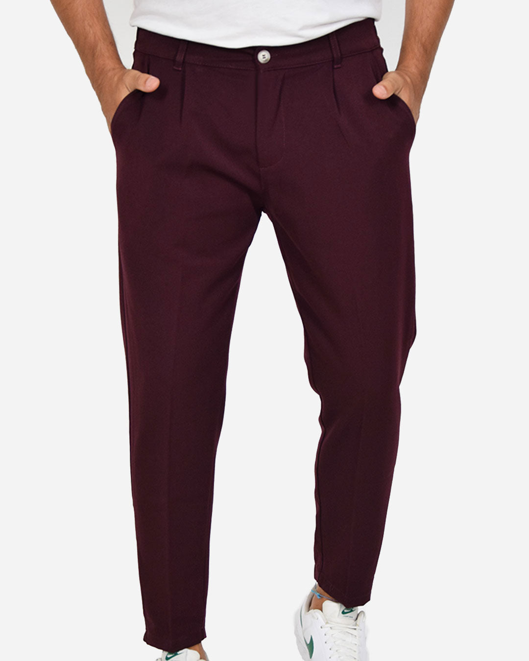 Pantaloni capri con vita elasticizzata