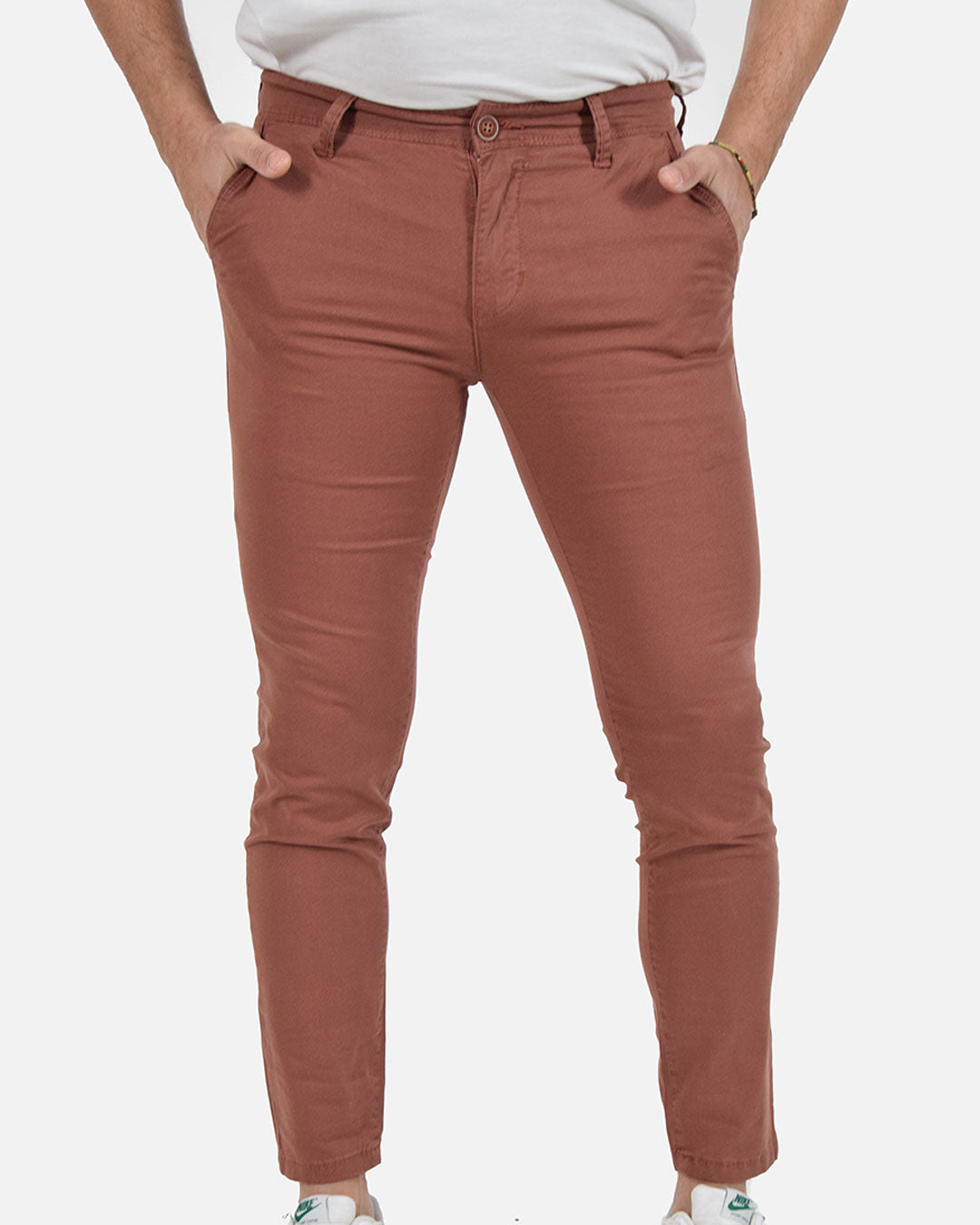 Pantaloni skinny capri microfantasia