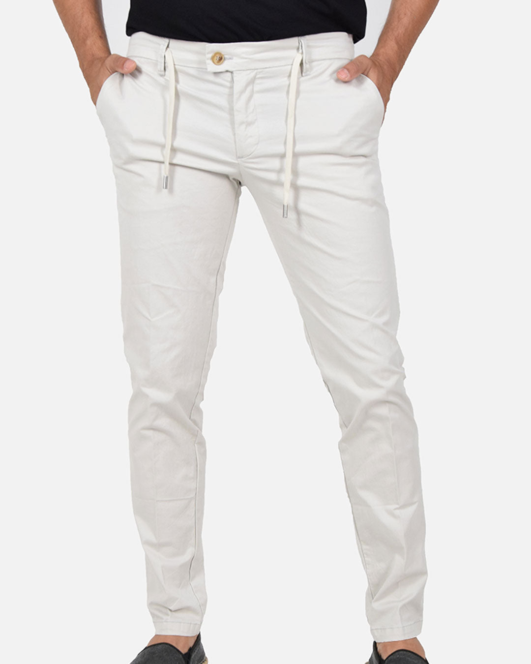 Pantaloni chino in cotone elasticizzato