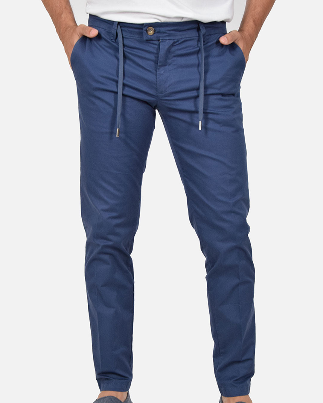 Pantaloni chino in cotone elasticizzato