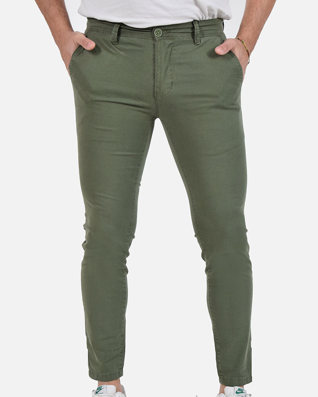 Pantaloni skinny capri microfantasia
