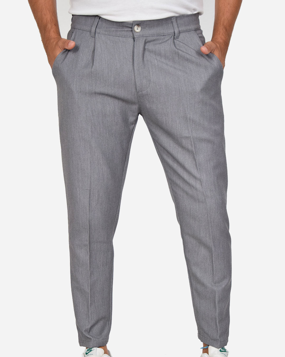 Pantaloni capri con vita elasticizzata
