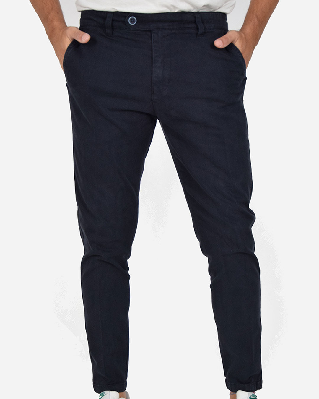 Pantaloni capri in gabardina di cotone