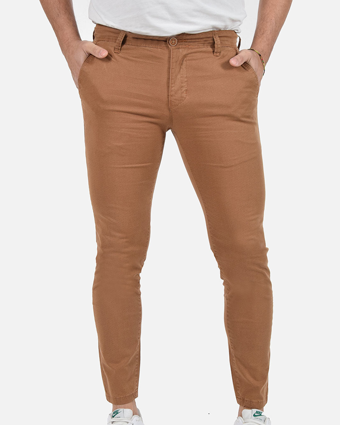 Pantaloni skinny capri microfantasia