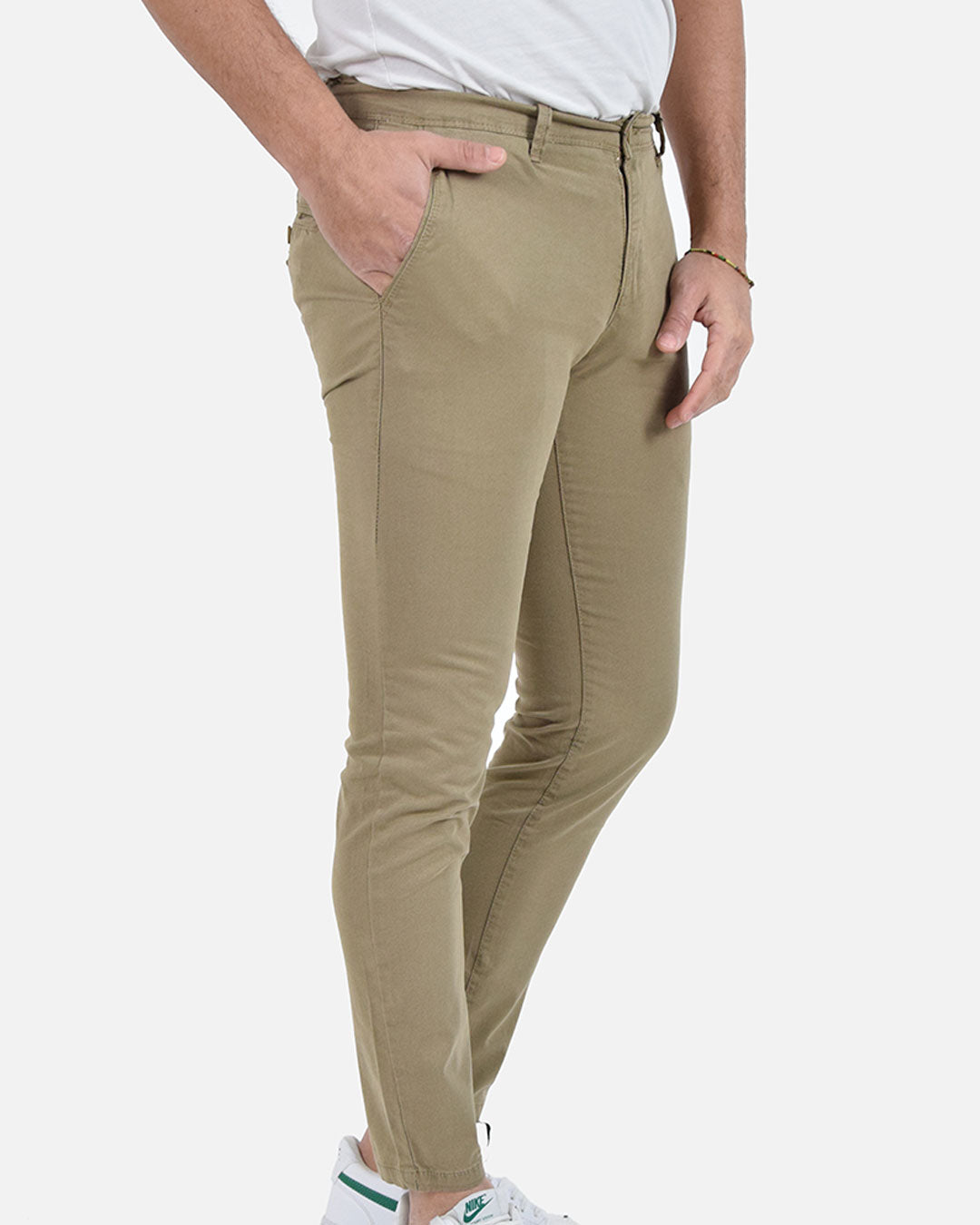 Pantaloni skinny capri microfantasia