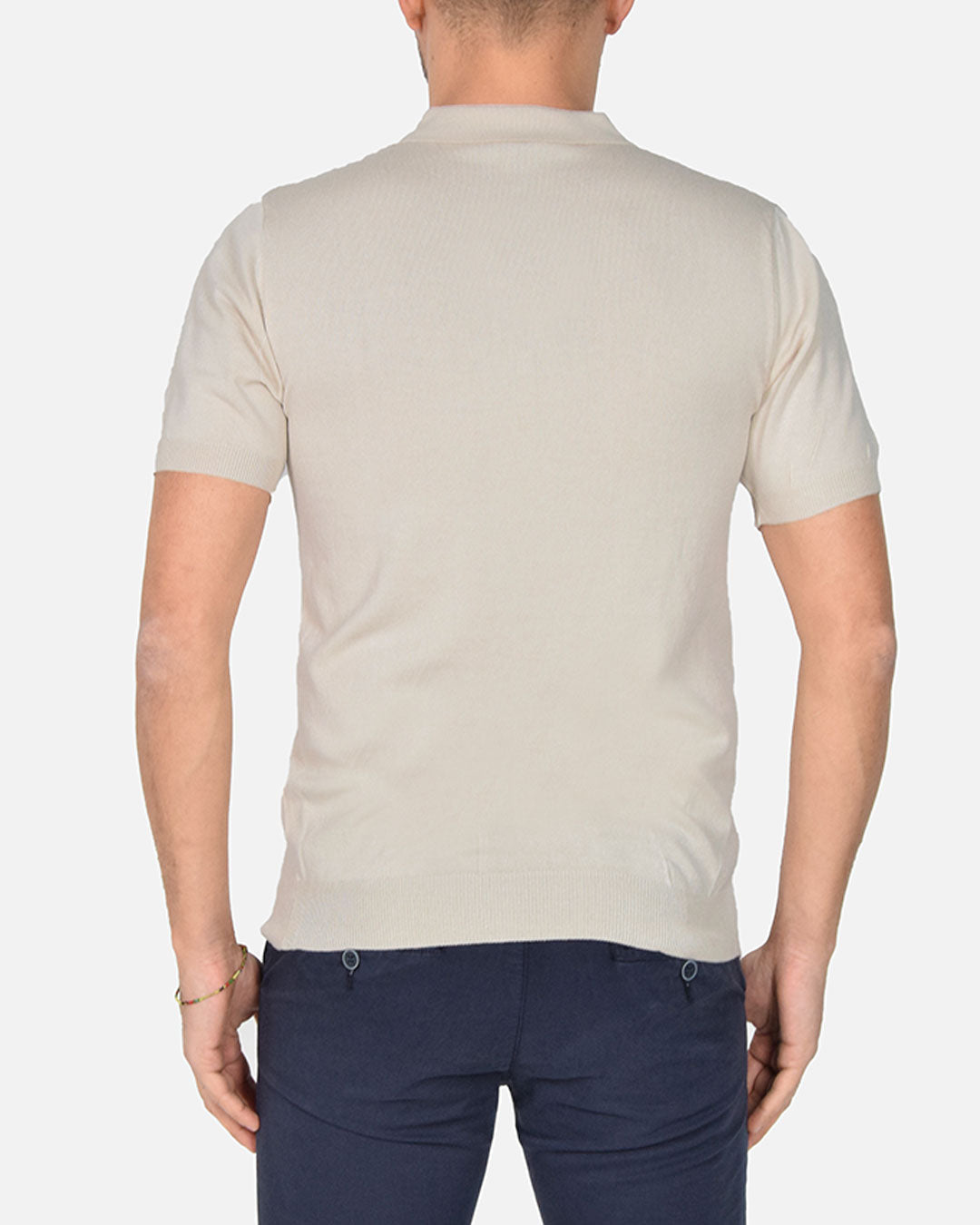 Polo in filo a manica corta