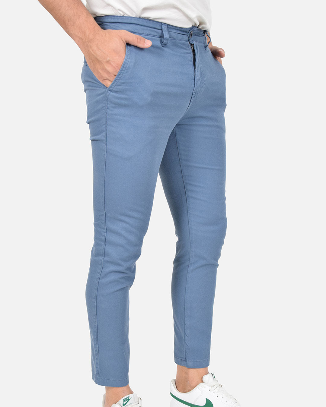Pantaloni skinny capri in piquet