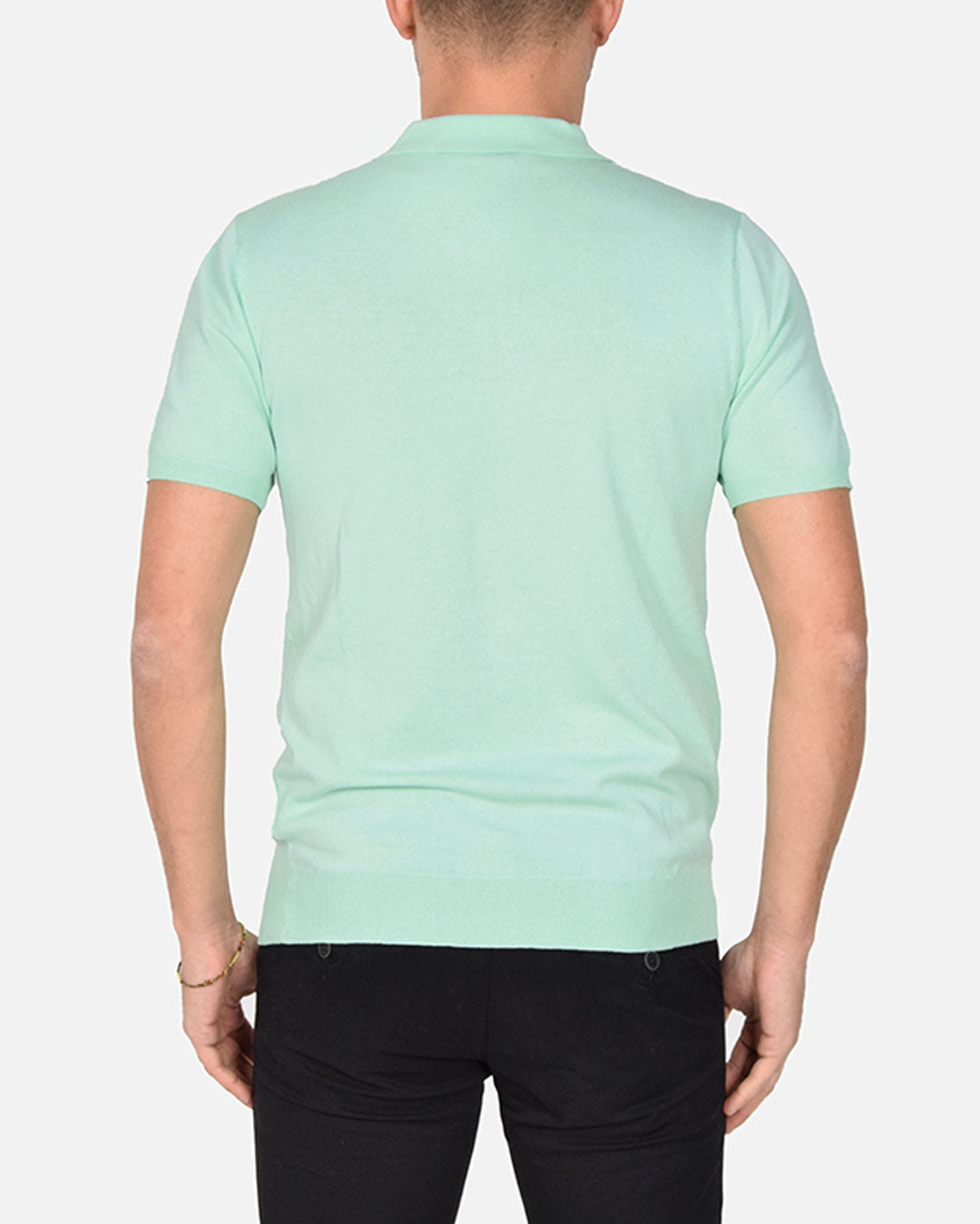 Polo in filo a manica corta