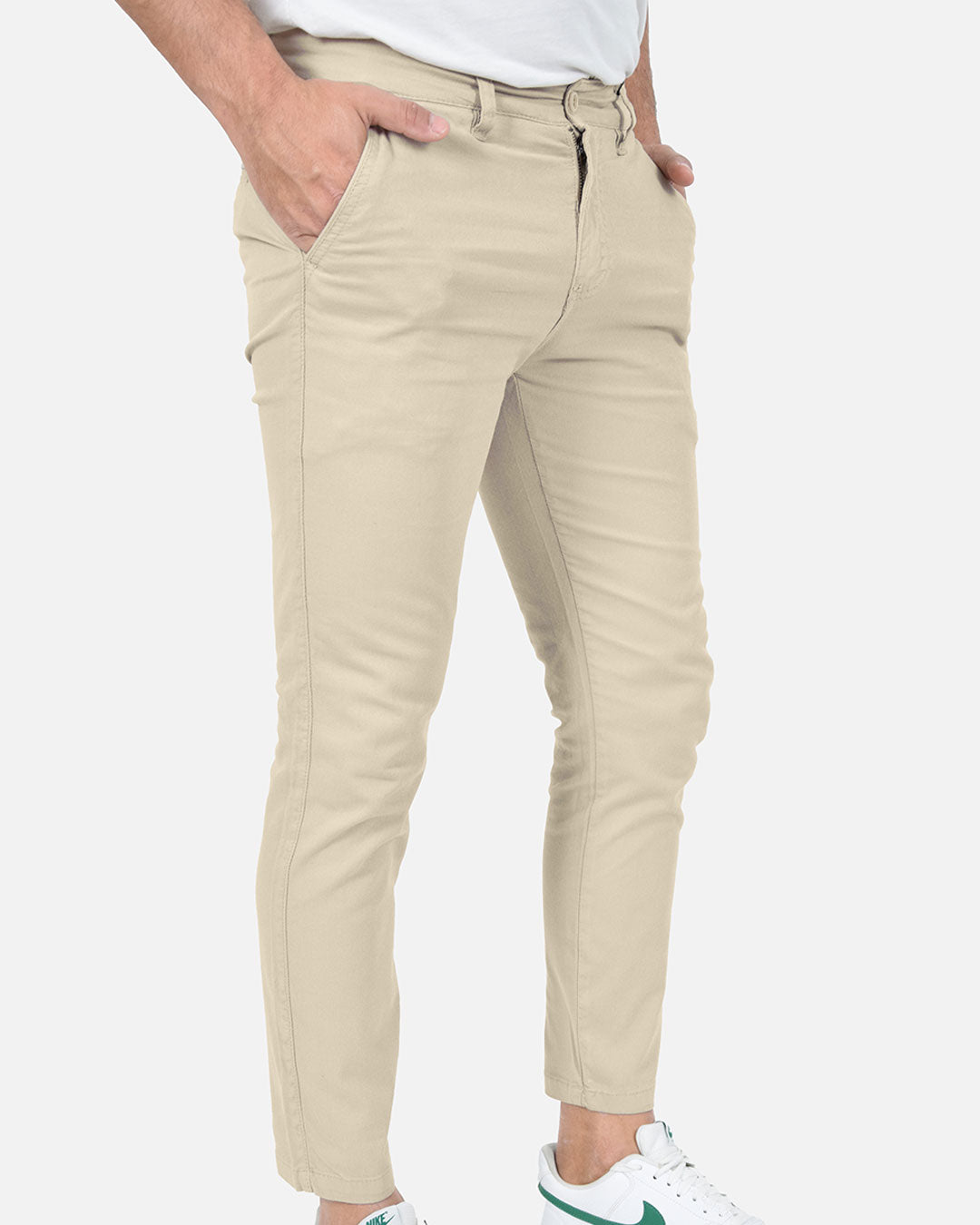 Pantaloni skinny capri in piquet
