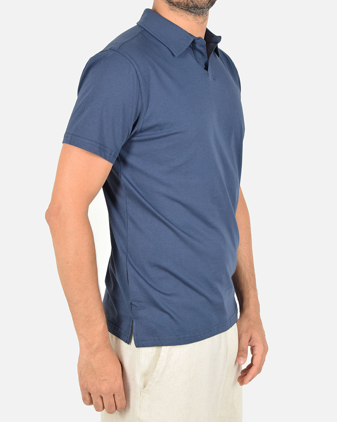 Maglia a polo in cotone elasticizzato