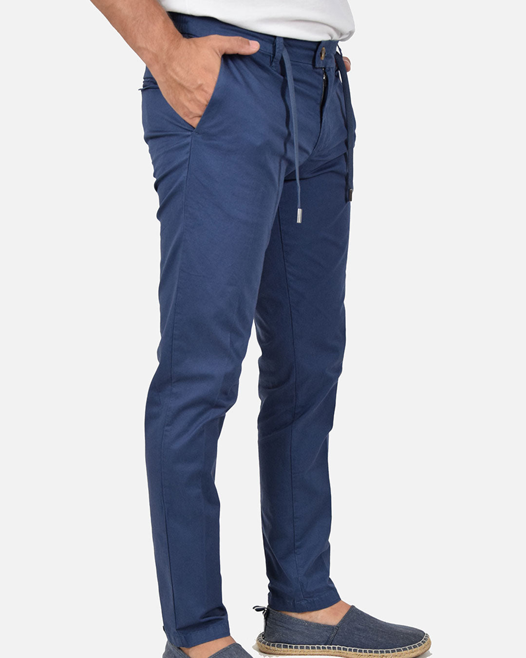 Pantaloni chino in cotone elasticizzato