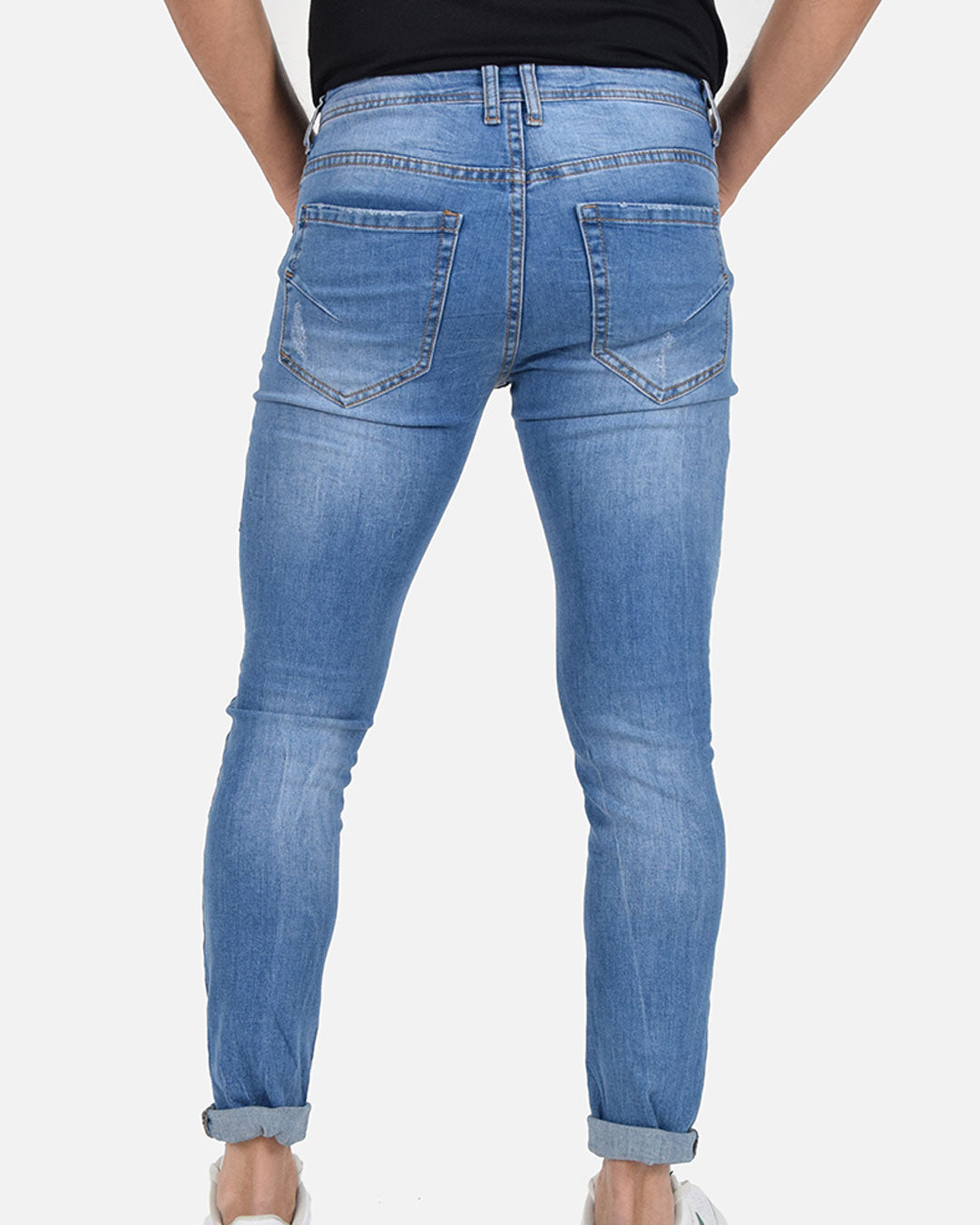 Jeans skinny con strappi