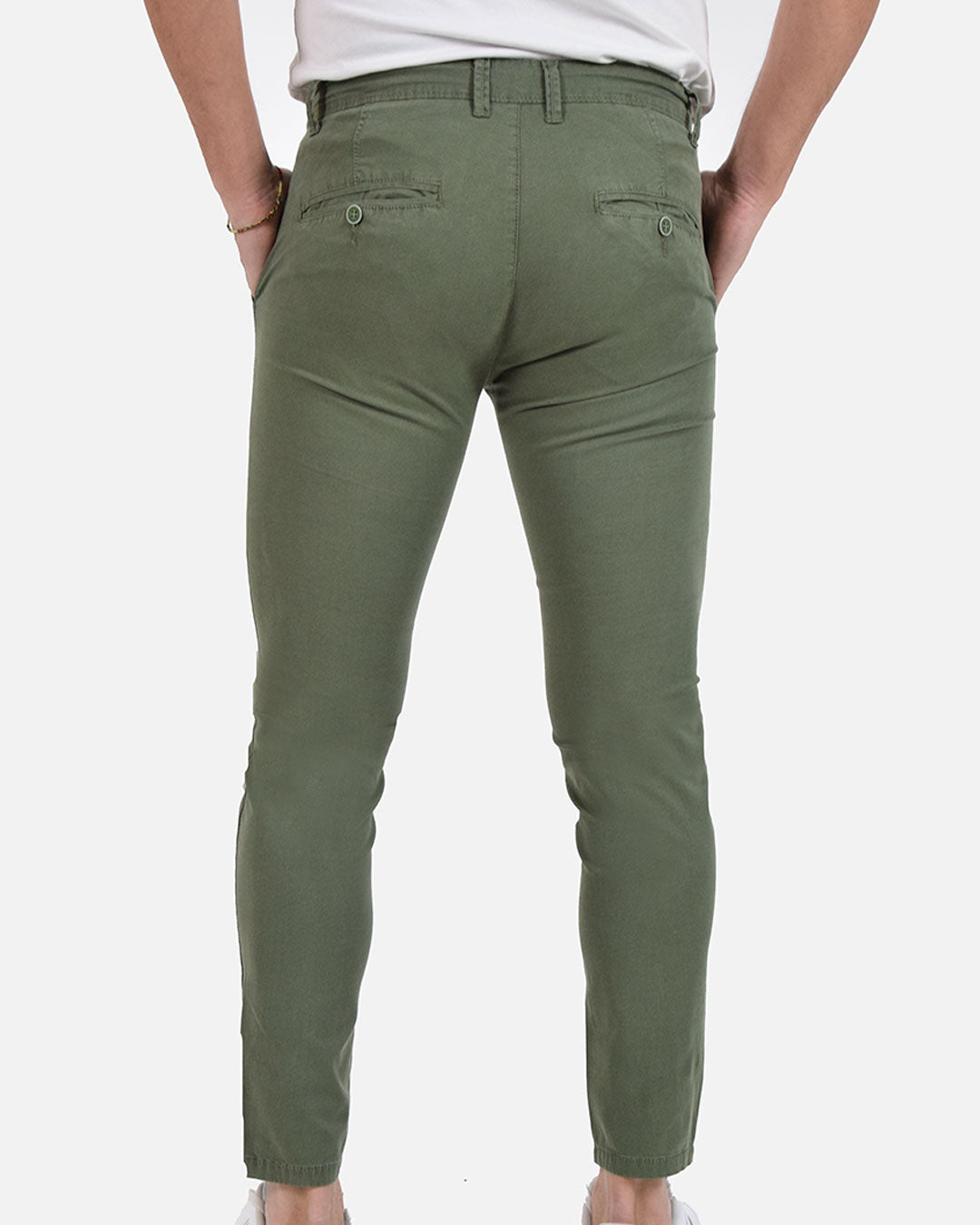 Pantaloni skinny capri microfantasia