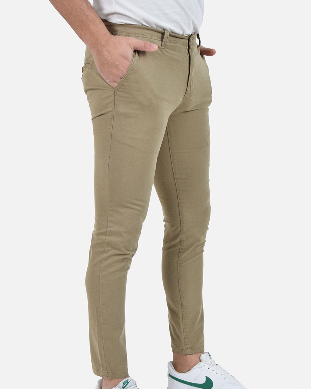Pantaloni skinny capri microfantasia
