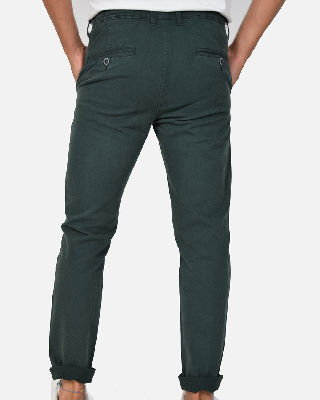 Pantaloni slim fit con laccio in vita