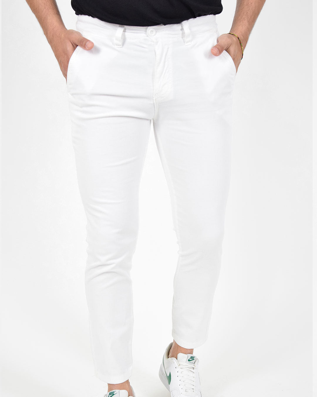 Pantaloni skinny capri in piquet