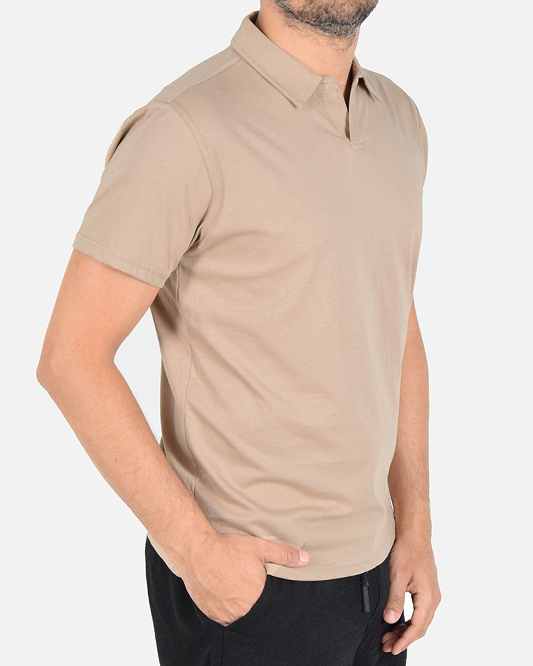 Maglia a polo in cotone elasticizzato