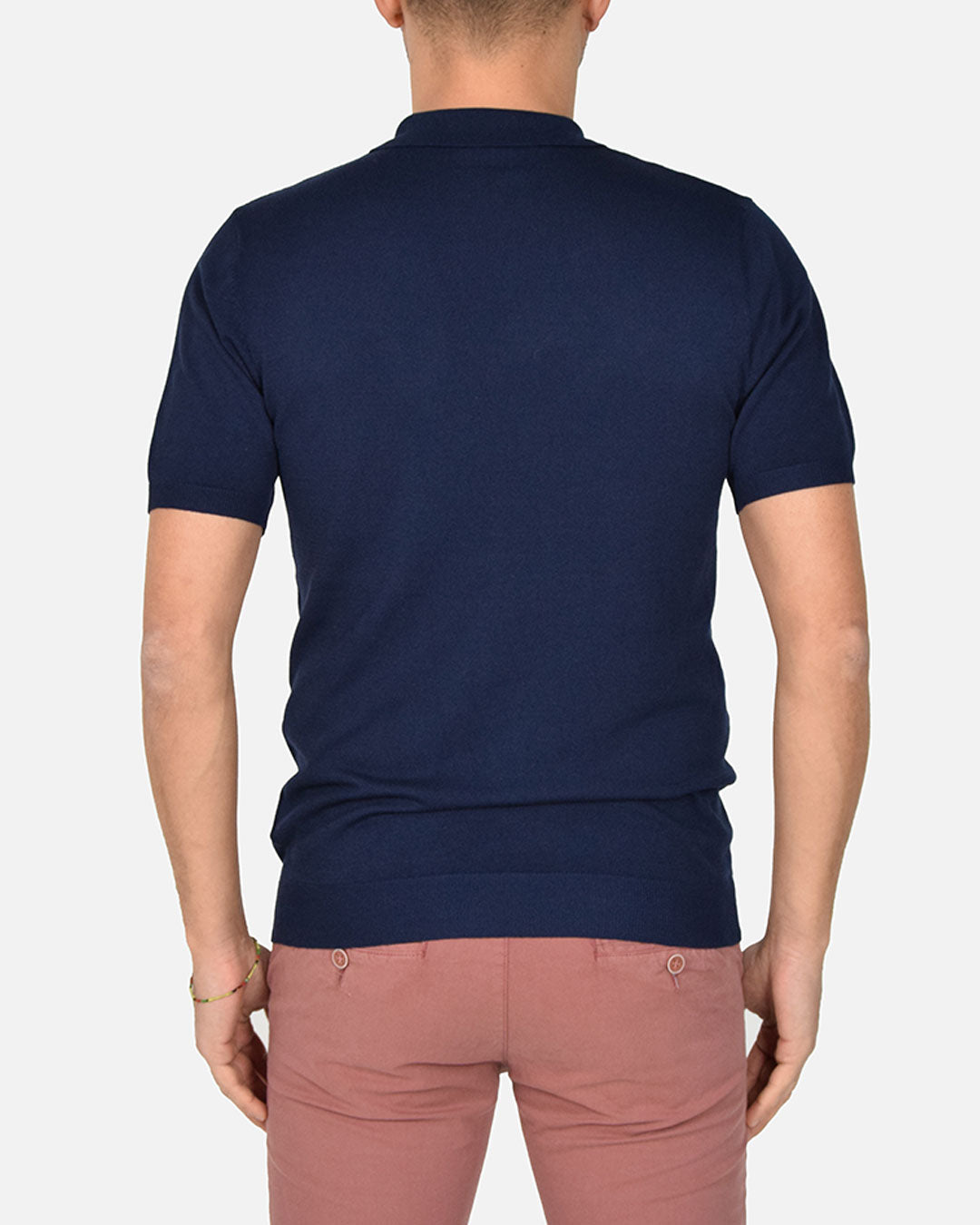 Polo in filo a manica corta