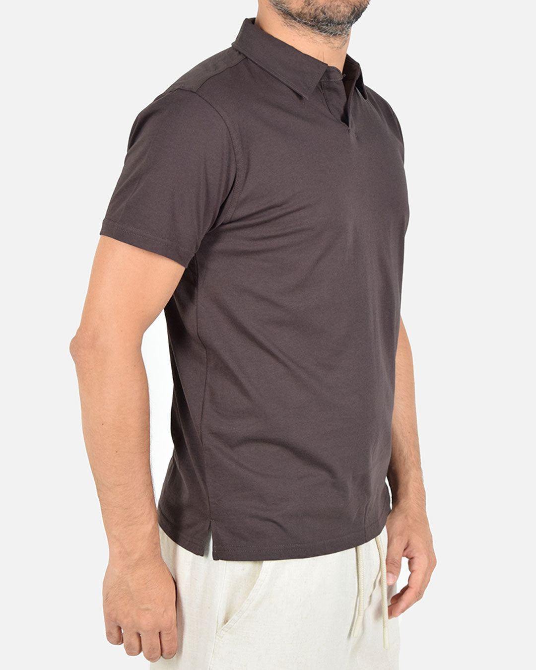 Maglia a polo in cotone elasticizzato