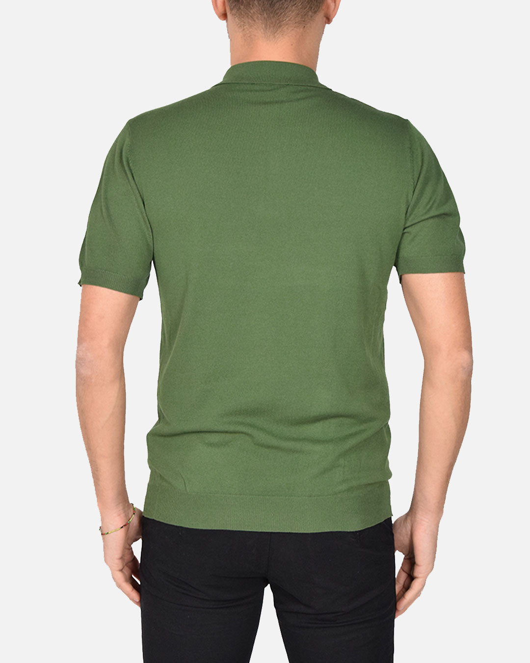 Polo in filo a manica corta