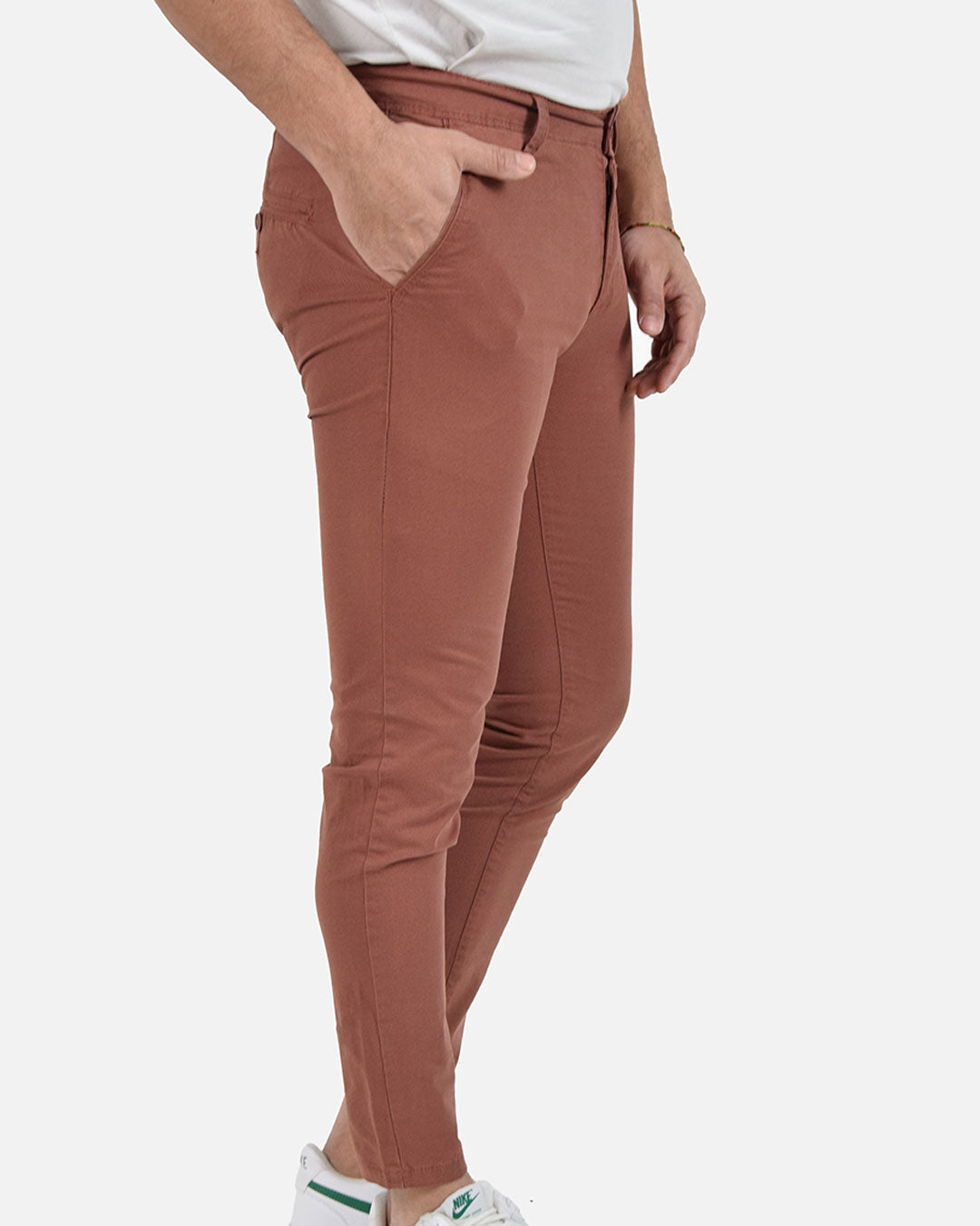 Pantaloni skinny capri microfantasia