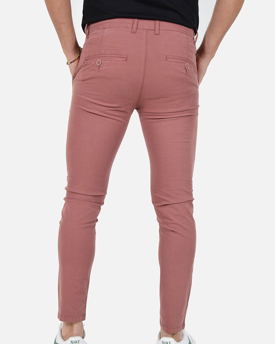 Pantaloni skinny capri con laccio in vita
