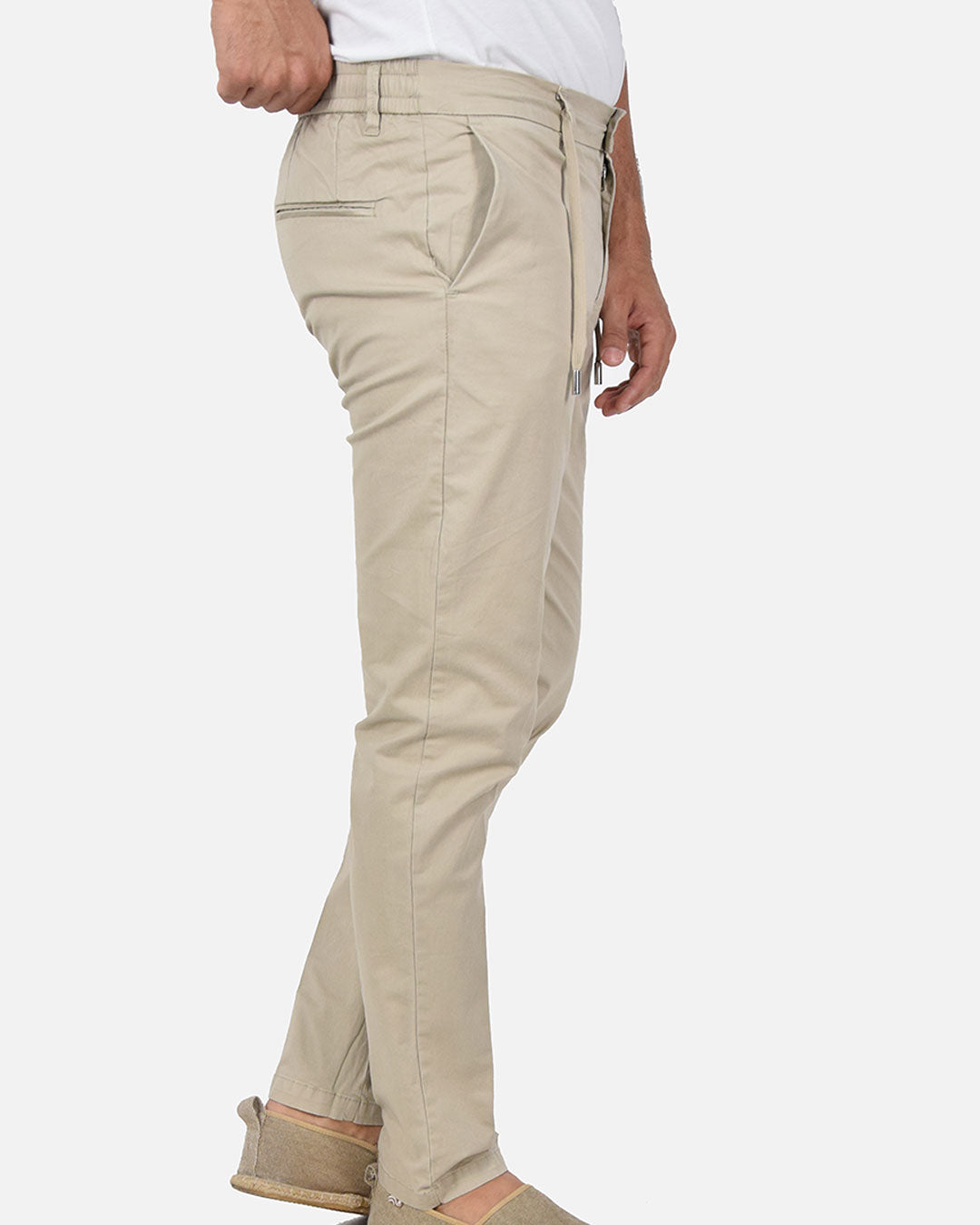 Pantaloni chino in cotone elasticizzato