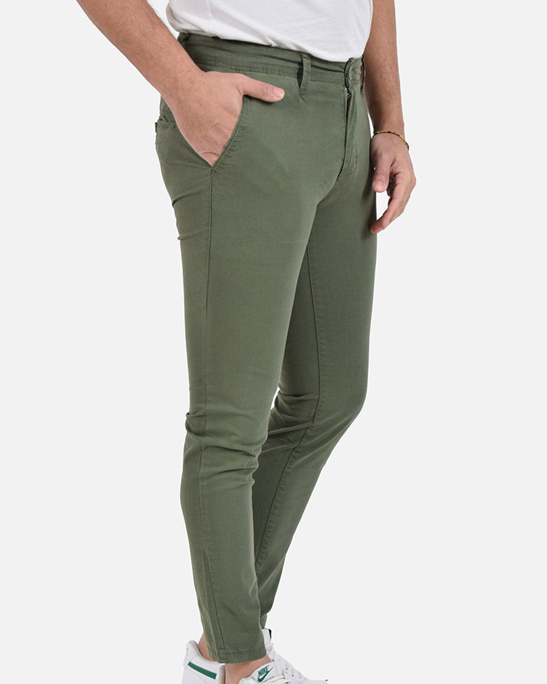 Pantaloni skinny capri microfantasia