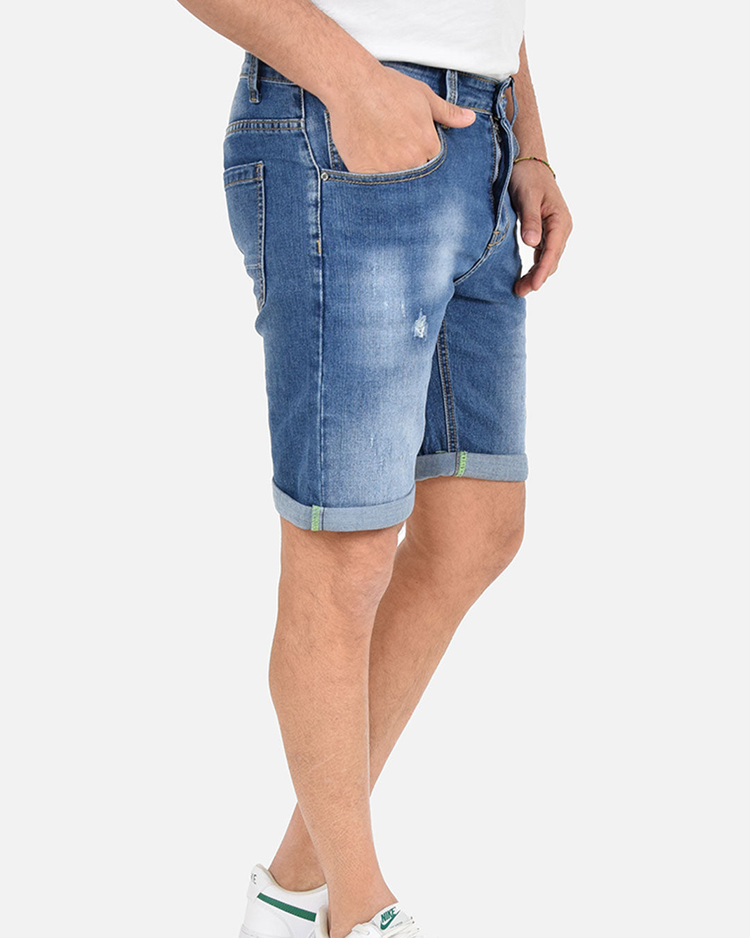 Bermuda skinny con strappi
