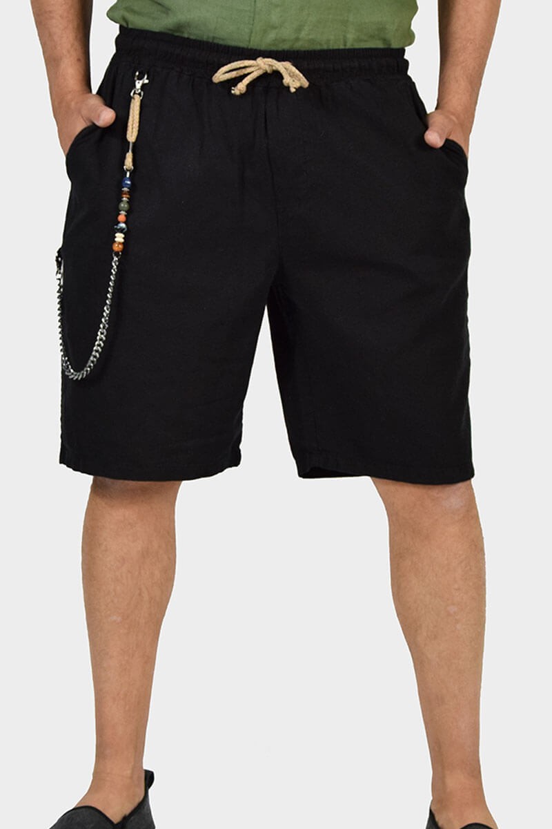 BERMUDA IN LINO CON LACCIO IN VITA