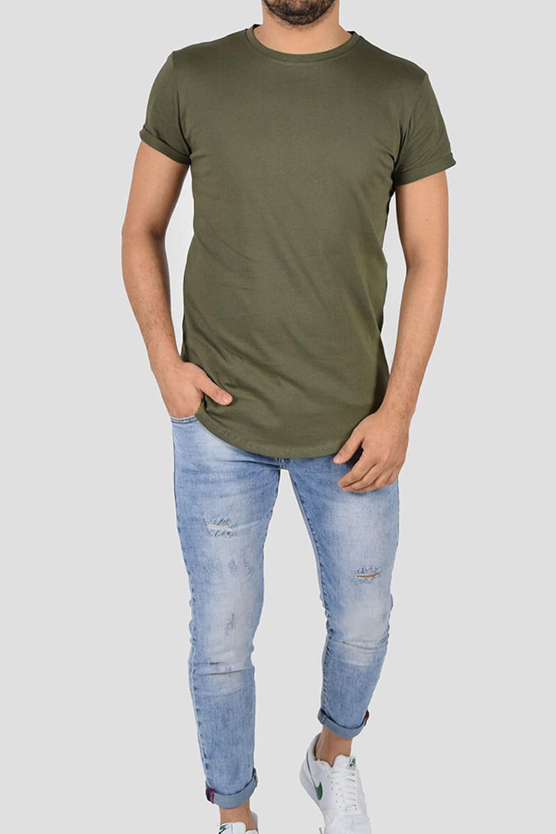 T-SHIRT CON TAGLIO ARROTONDATO