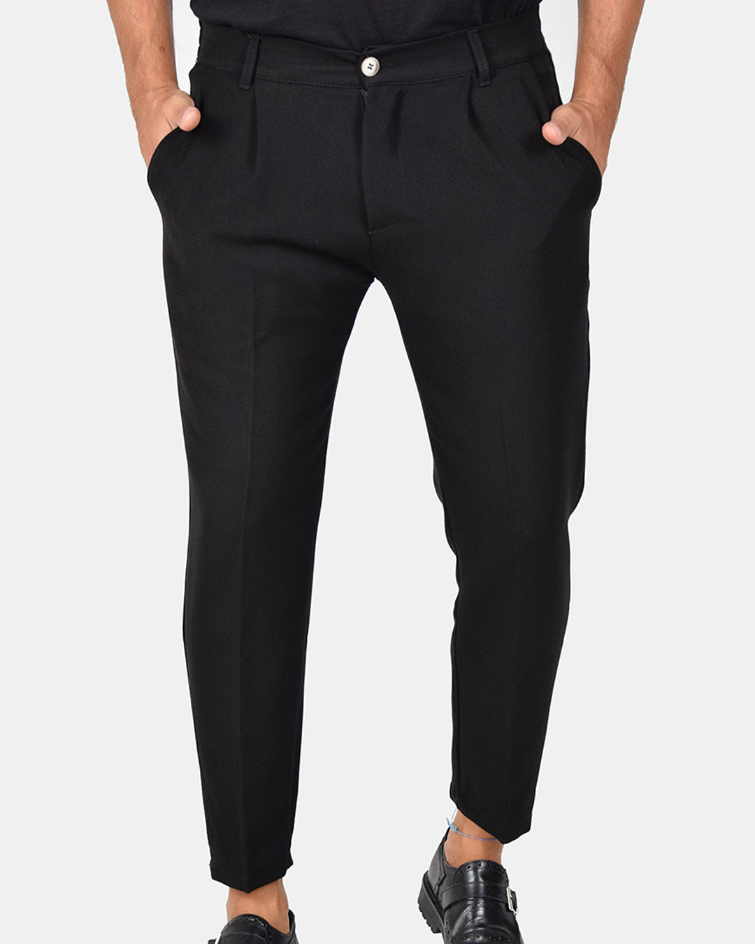 Pantaloni capri con vita elasticizzata