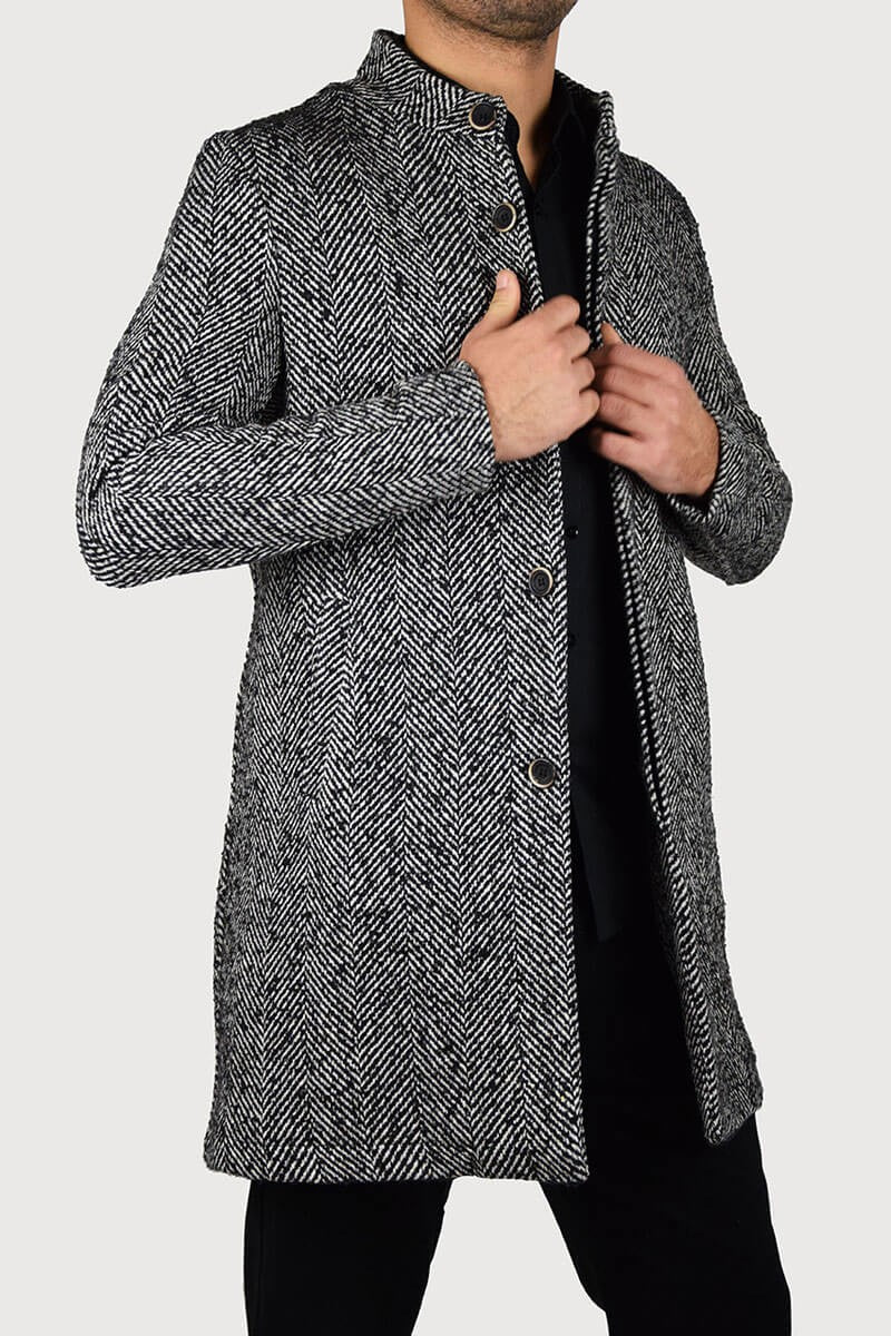 CAPPOTTO CON DESIGN SPINA DI PESCE