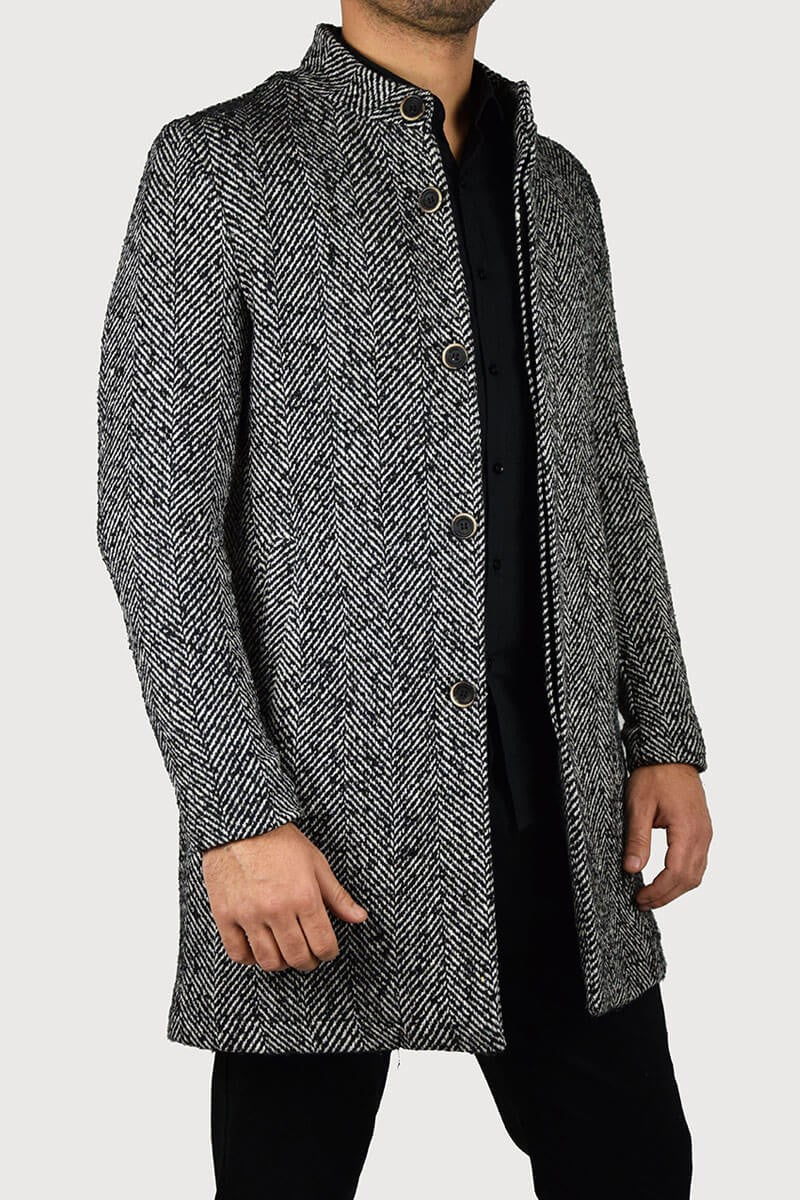 CAPPOTTO CON DESIGN SPINA DI PESCE