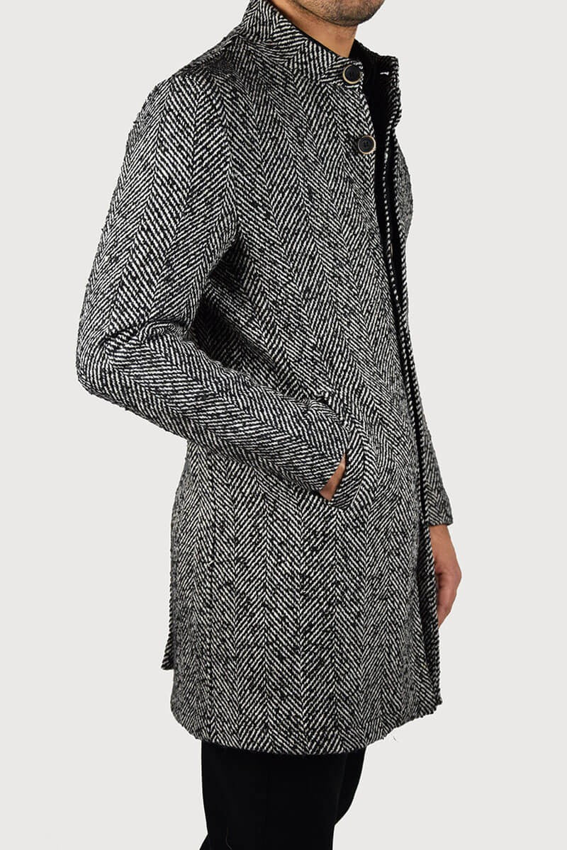 CAPPOTTO CON DESIGN SPINA DI PESCE