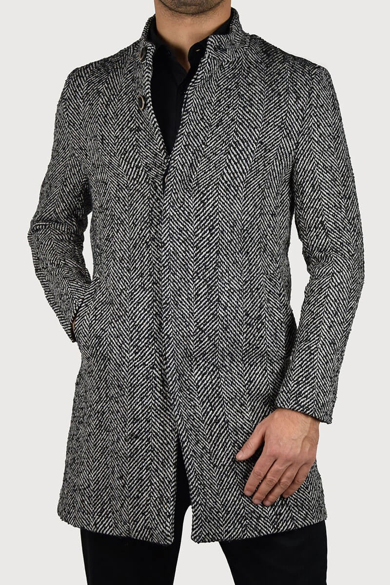 CAPPOTTO CON DESIGN SPINA DI PESCE