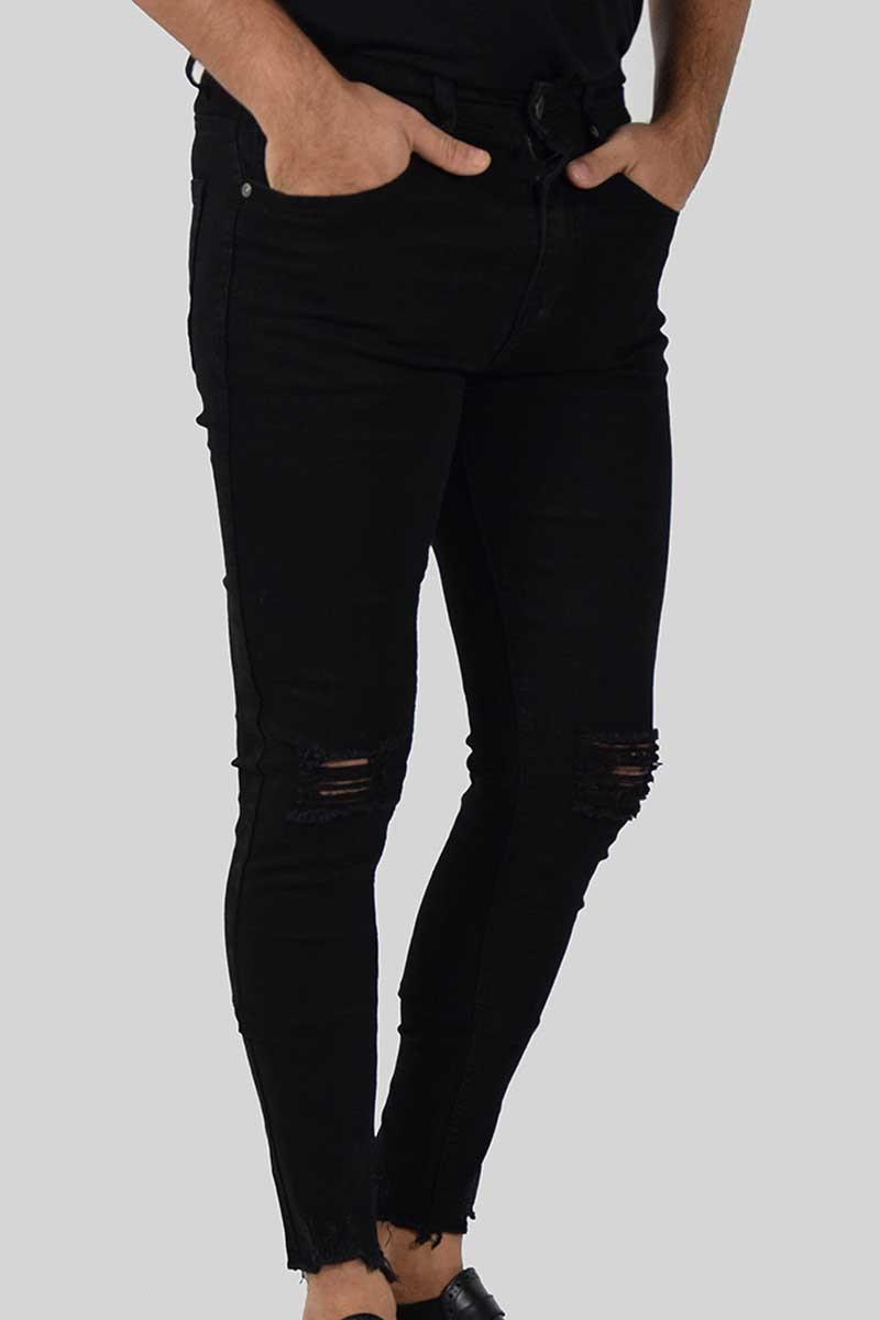 JEANS SKINNY CON STRAPPI ALLA CAVIGLIA