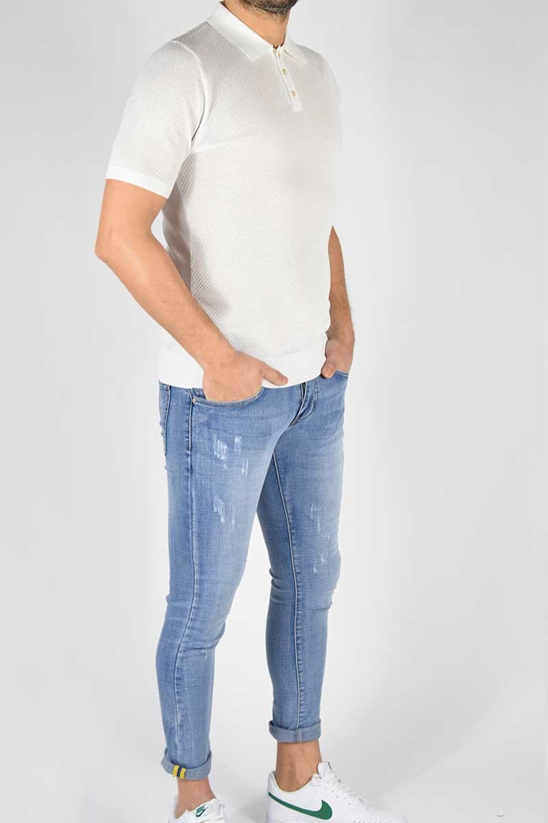 POLO IN MAGLIA MICROFANTASIA