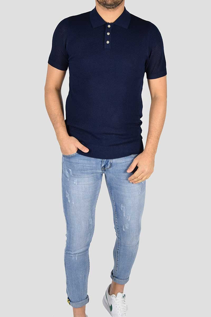 POLO IN MAGLIA MICROFANTASIA