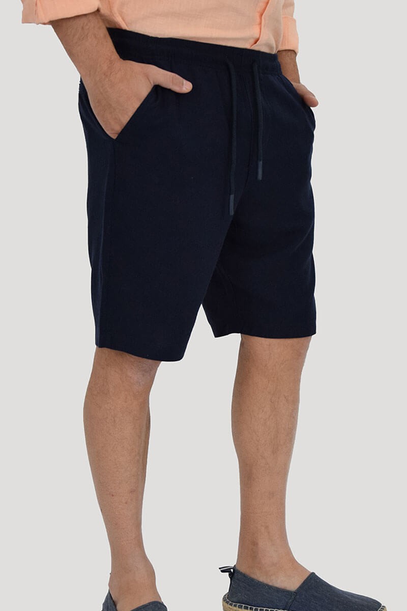 BERMUDA IN LINO CON LACCIO IN VITA