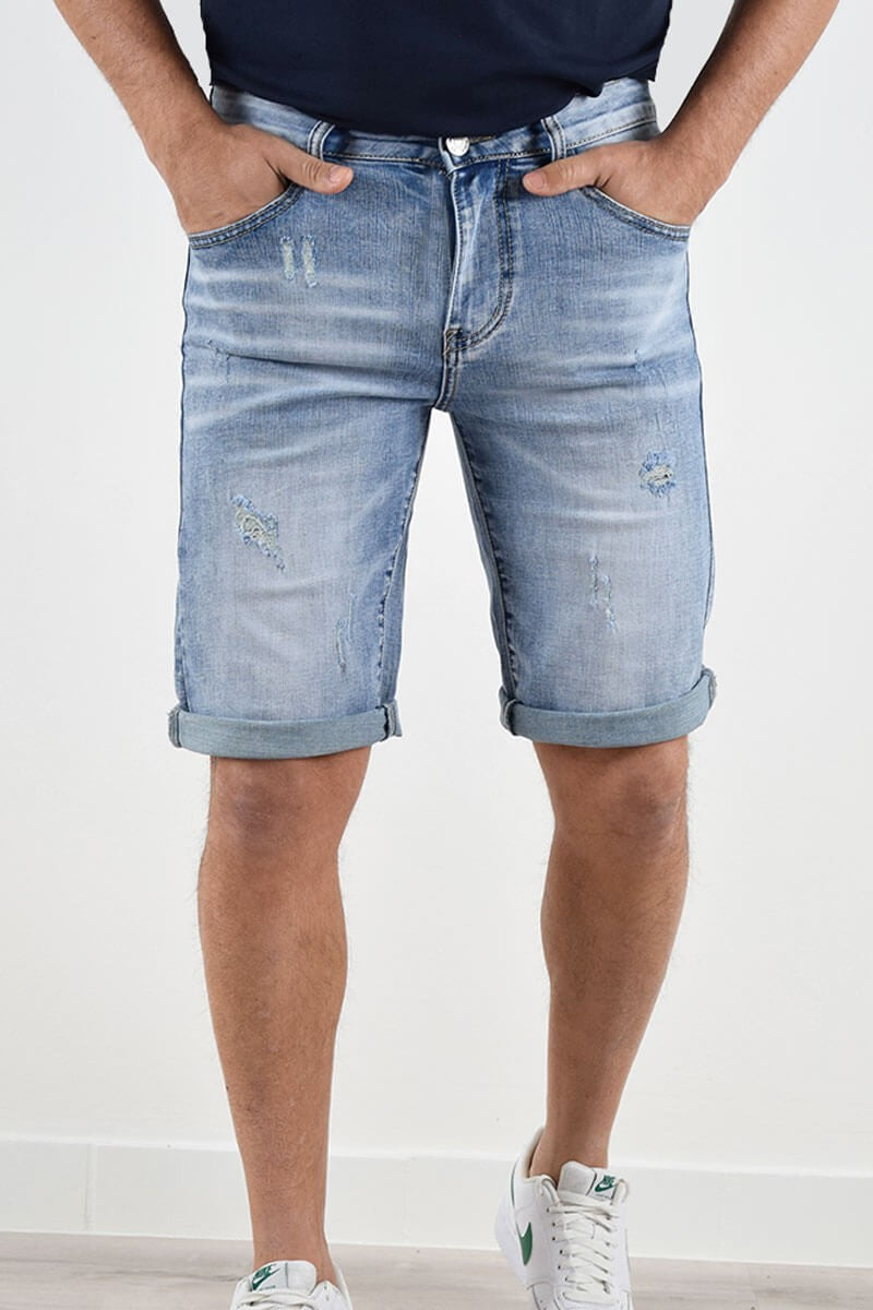 BERMUDA IN JEANS CON STRAPPI