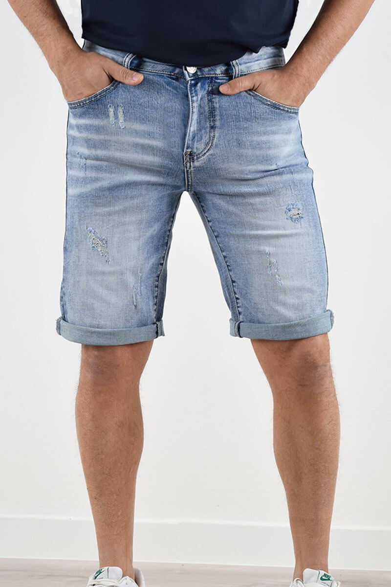 BERMUDA IN JEANS CON STRAPPI