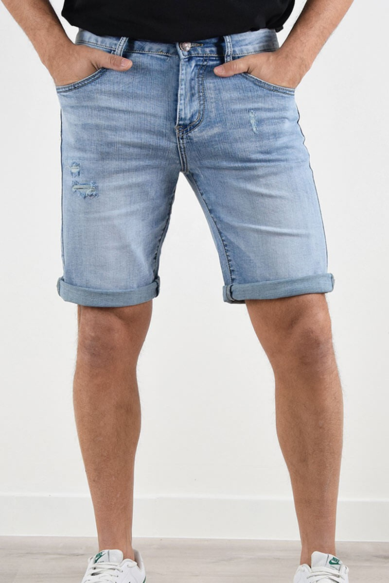 BERMUDA IN JEANS CON STRAPPI